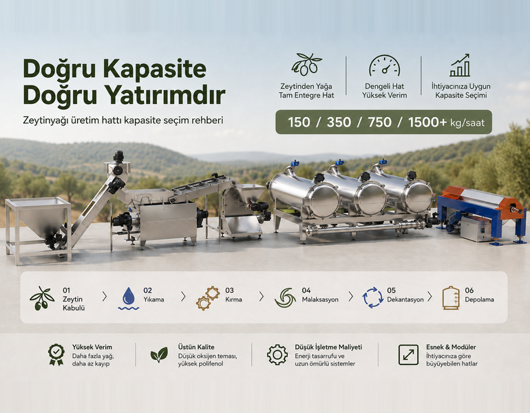 Zeytinyağı Makinesi Kapasitesi Nasıl Seçilir?